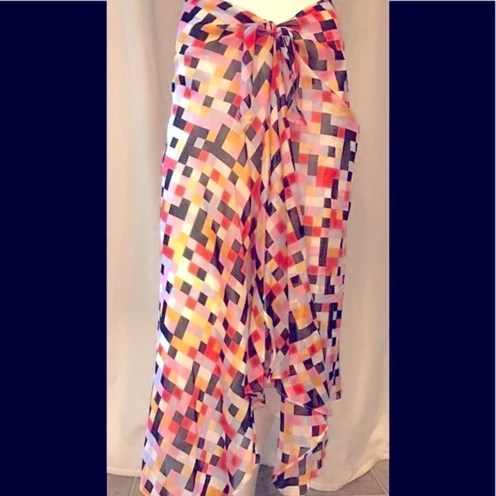 LEGGIADRO 2 piece dress geometric pattern M - Picture 5 of 8